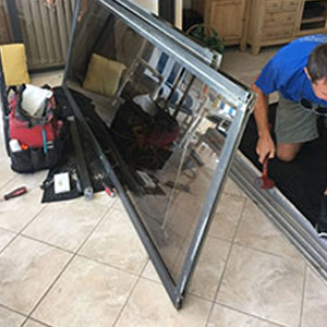 sliding glass door frame repair Kendall West